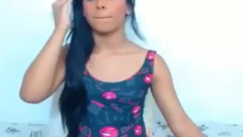 t-girl With monstrous penis In Leotard Masturbatingp