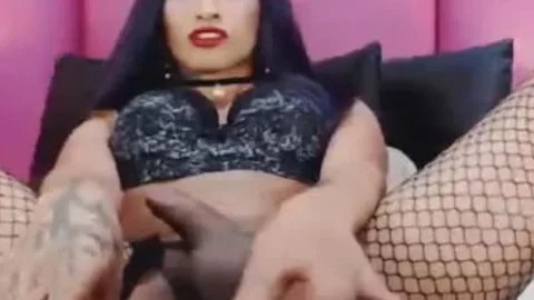 massive Hard sheboy ramrod In Solo Masturbation