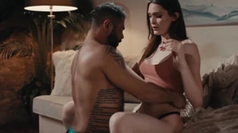 Trans Sensual - Tori Easton next to Draven Navarro in the bed