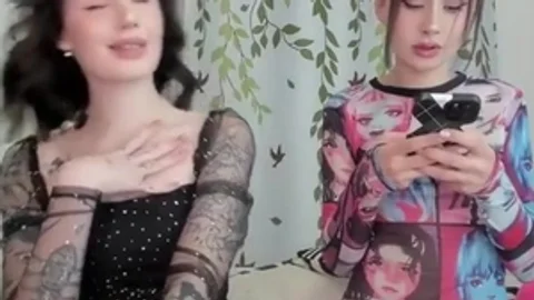 appealing Petite Russian Trans babes With Tattoos Have joy On webcam