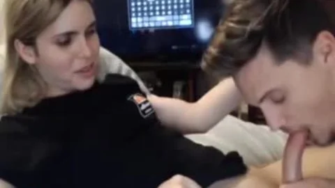 blonde ladyman oral stimulation From Hubby cam