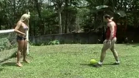 Fair-haired shemale Hooker Carla Ellen Takes jock In throat And ass Then gets Facial On The Grass