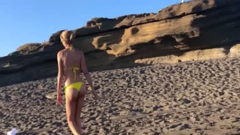 Very marvelous tranny Masturbating And engulfing 10-Pounder (cumshots) On The Beach